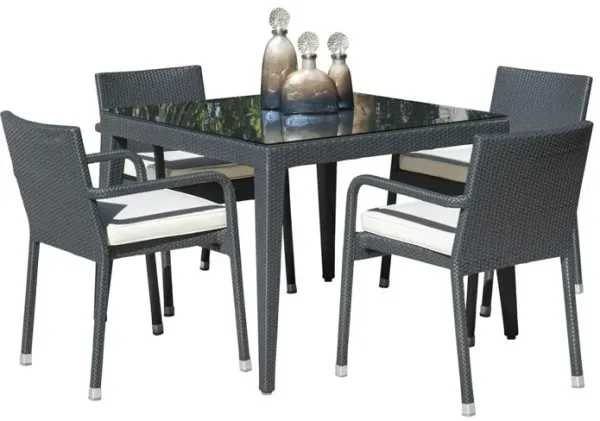 PANAMA JACK ONYX 5 PC DINING SET (4 AC - 40 SQ DT)