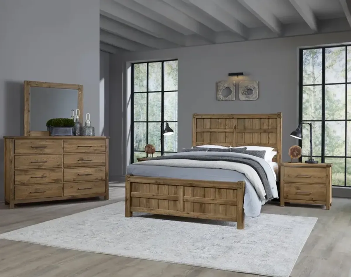 Vaughan-Bassett Dovetail Natural Board & Batten Queen Headboard