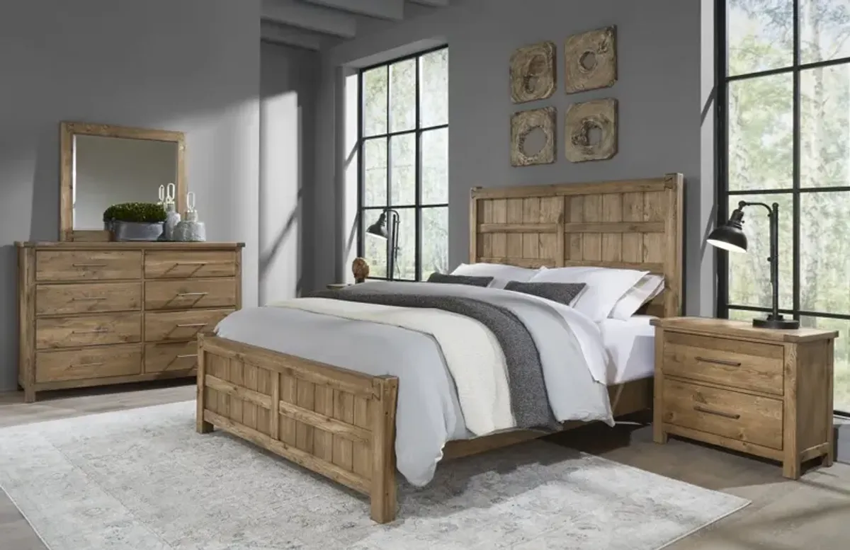 Vaughan-Bassett Dovetail Natural Board & Batten Queen Headboard