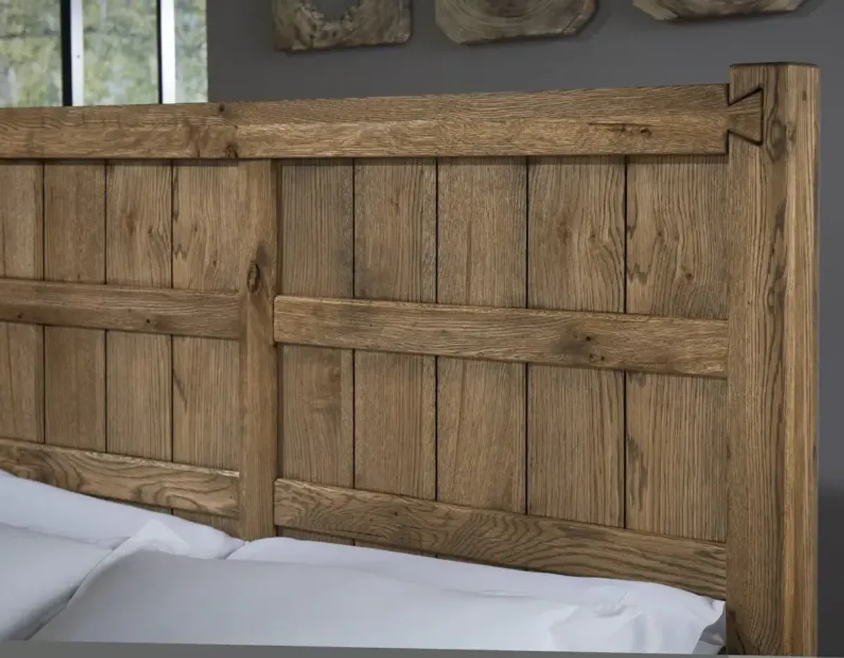 Vaughan-Bassett Dovetail Natural Board & Batten Queen Headboard