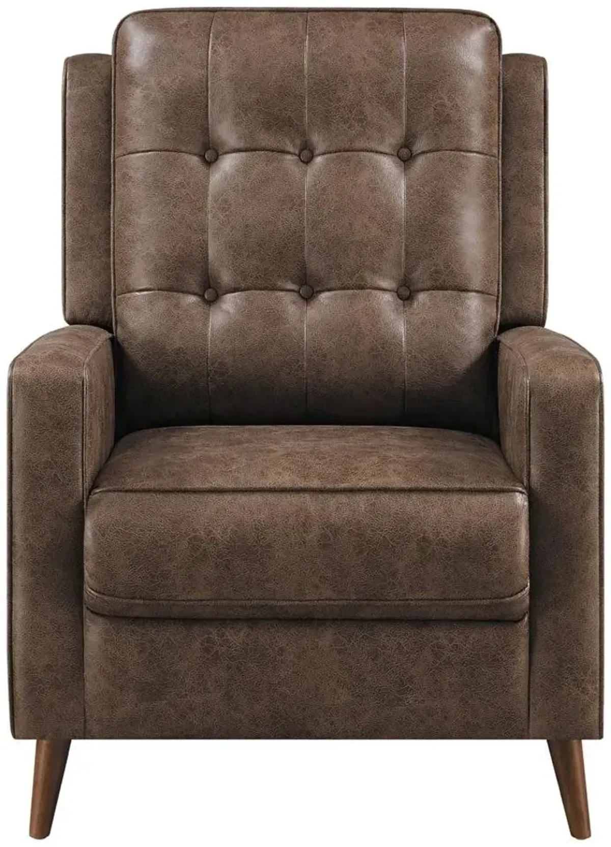 Coaster Davidson Upholstered Tufted Push Back Recliner Brown