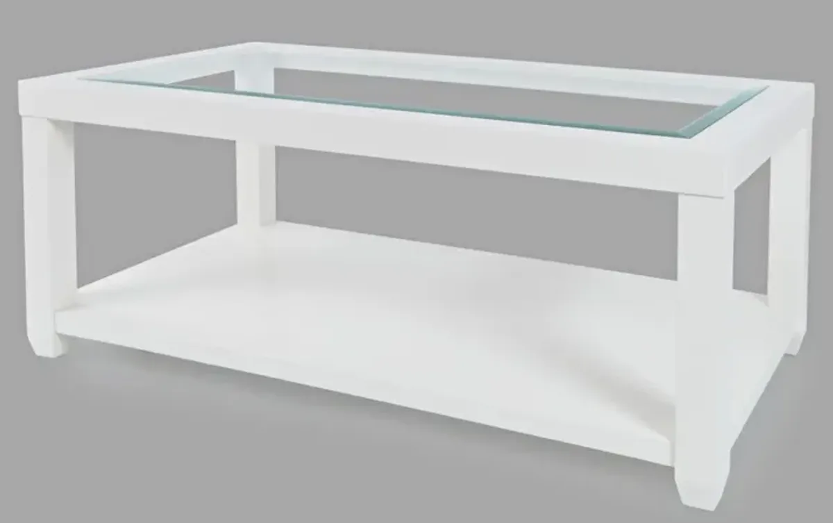 Jofran Urban Icon Rectangle Cocktail Table White