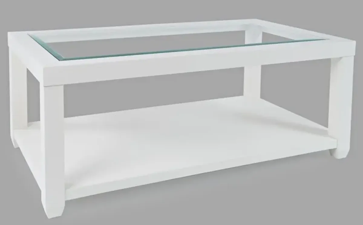 Jofran Urban Icon Rectangle Cocktail Table White