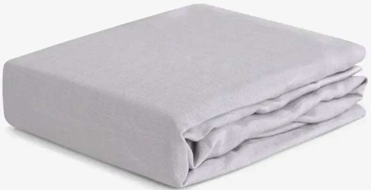 Bedgear Light Grey Hyper-Linen Performance Crib Sheet