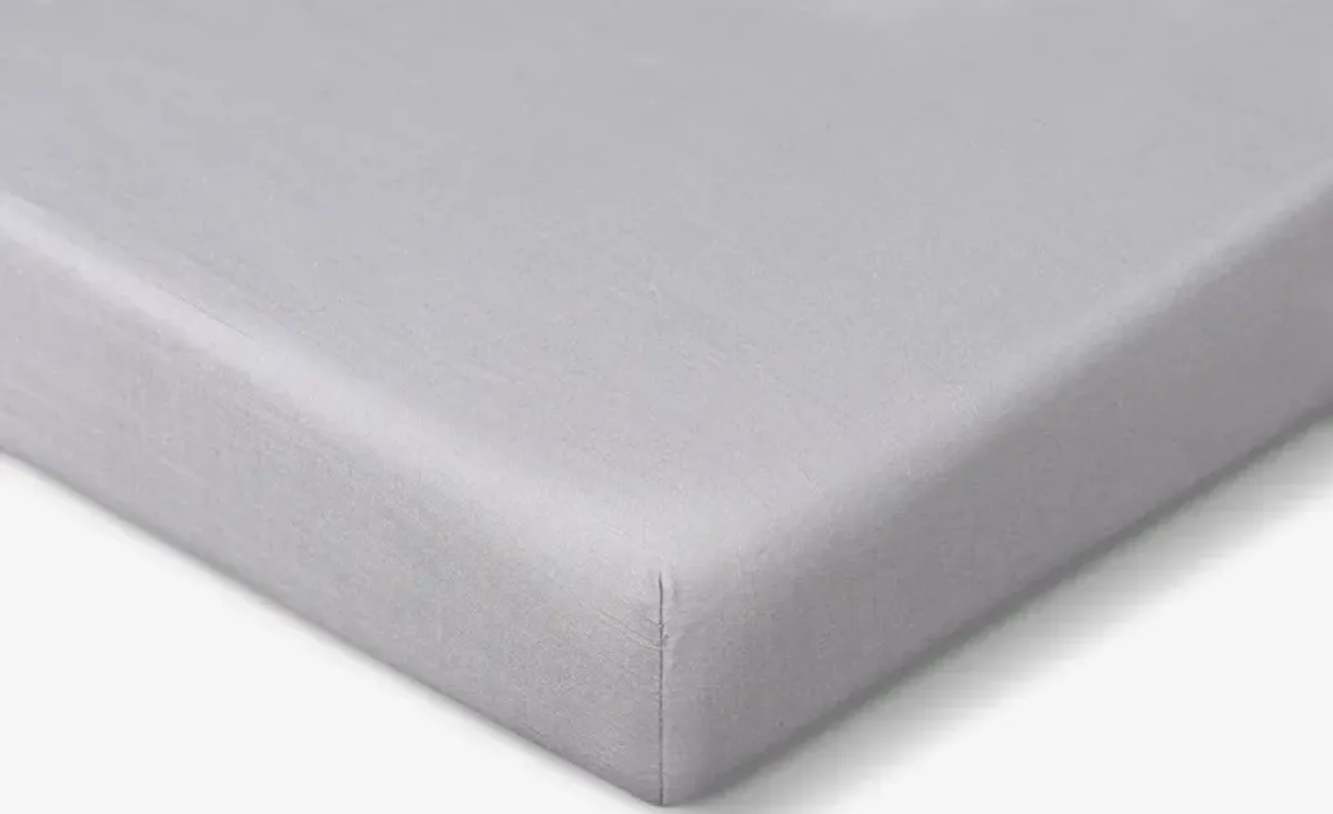 Bedgear Light Grey Hyper-Linen Performance Crib Sheet