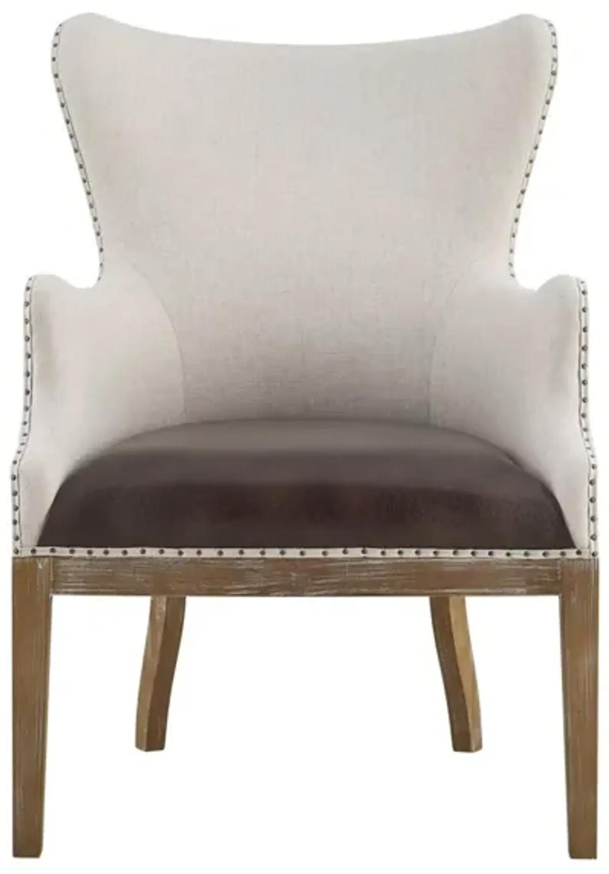 Steve Silver George Alabaster Wingback Accent Barrel Chair