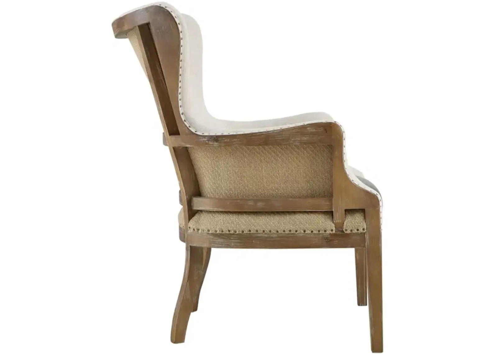 Steve Silver George Alabaster Wingback Accent Barrel Chair