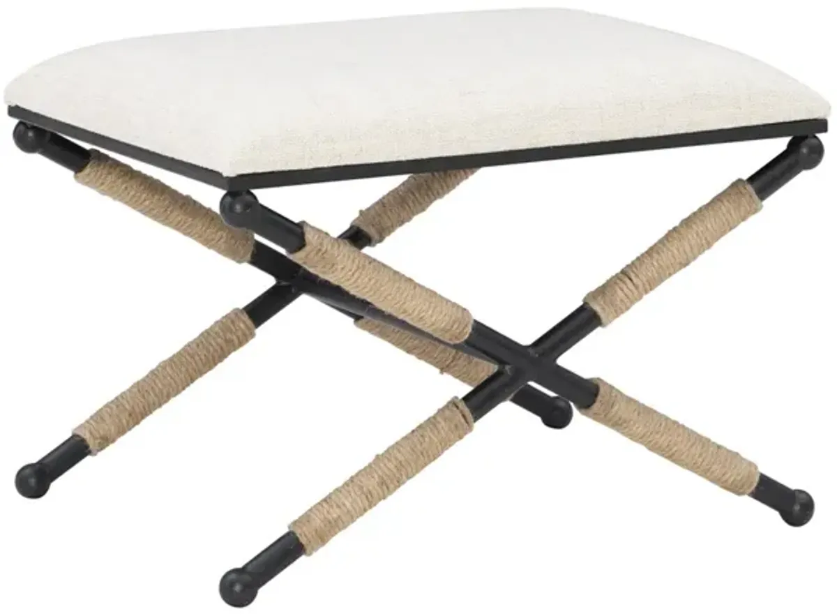 Linon Ashburn Campaign Accent Stool