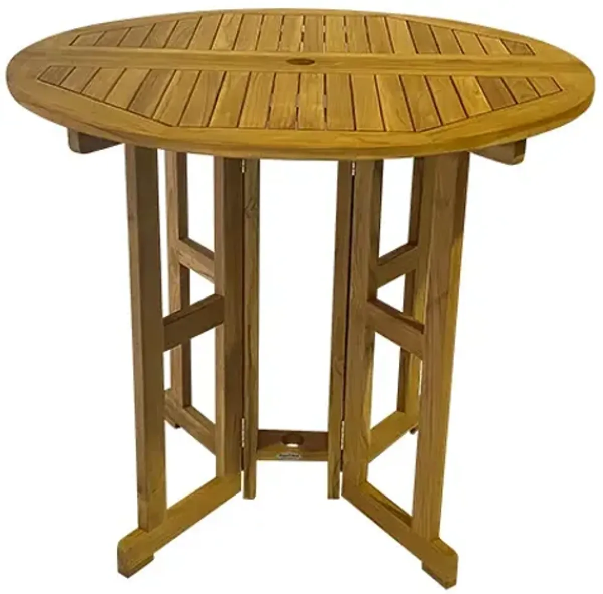 Royal Teak Round Outdoor Bar Drop-Leaf Table