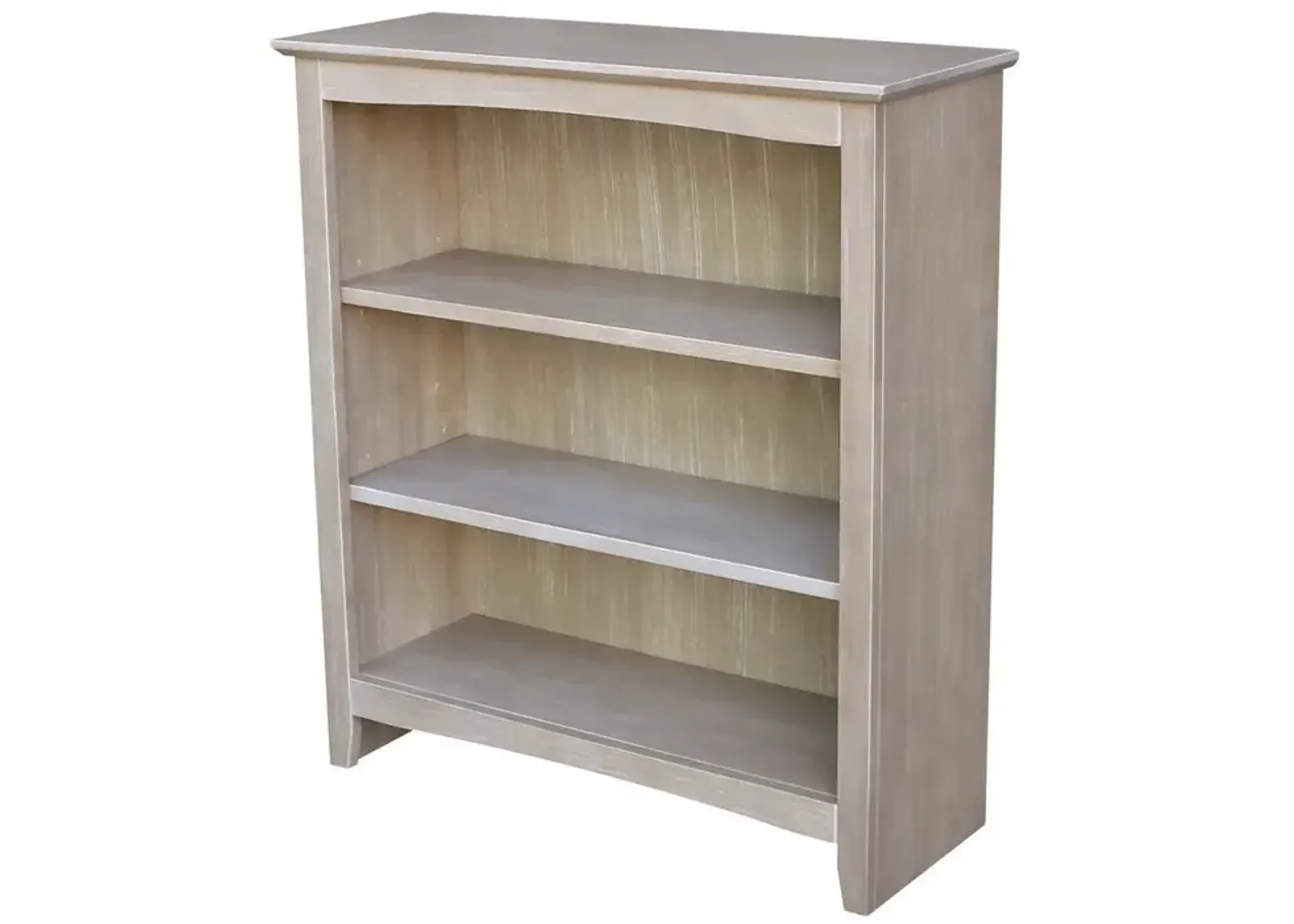 John Thomas 32 Inch Shaker Bookcase in Taupe Gray