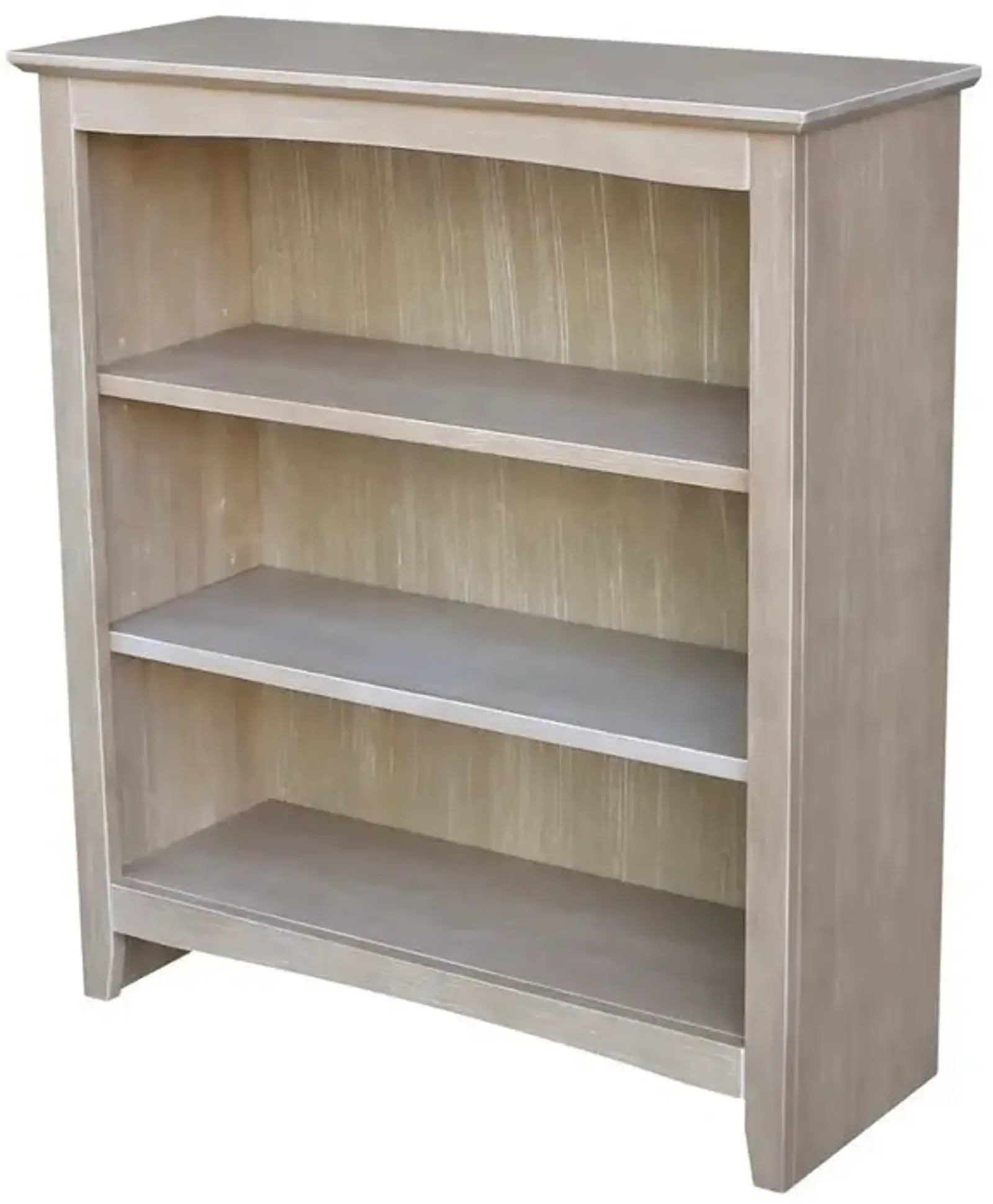 John Thomas 32 Inch Shaker Bookcase in Taupe Gray