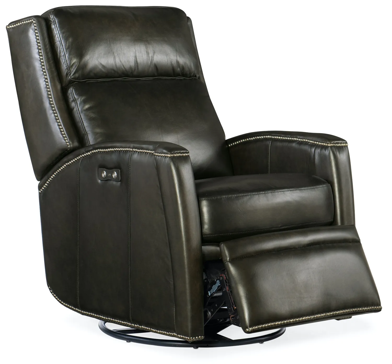 DECLAN BRINDISI TRINITA LEATHER POWER SWIVEL GLIDER RECLINER