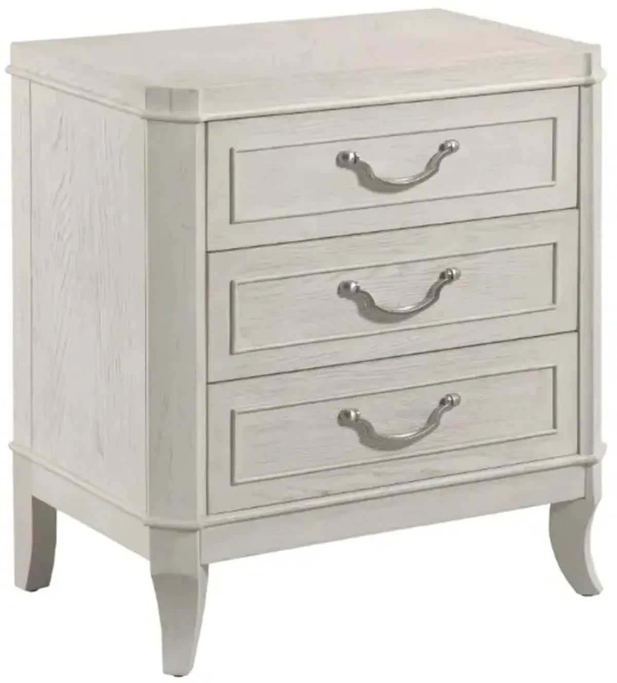 American Drew Harmony Eggshell 3-Drawer Emelie Nightstand