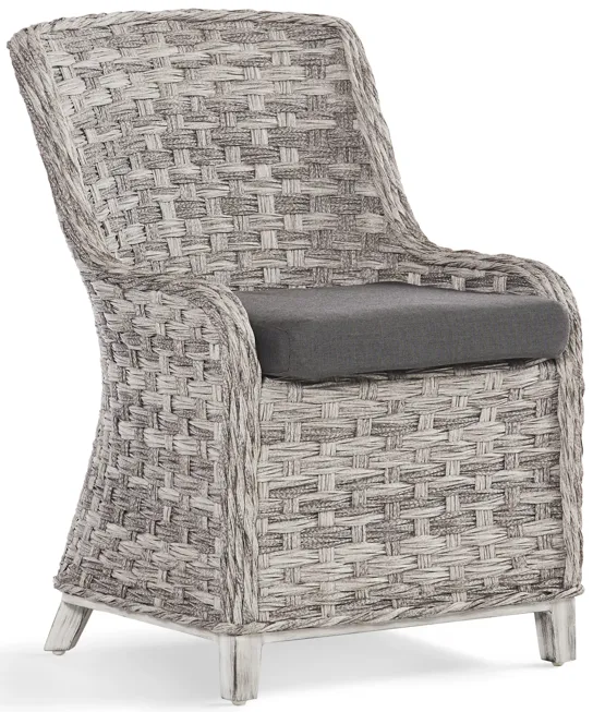 GRAND ISLE DINING SIDE CHAIR W/ CAST SILVER FABRIC