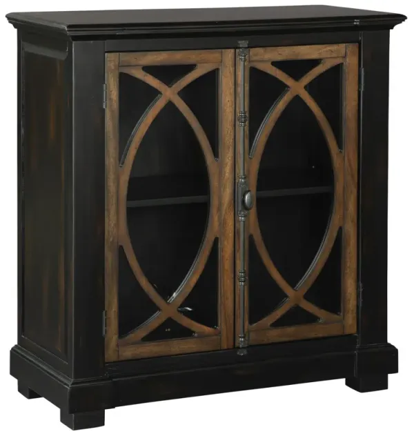 Hekman Antique Brass Gun Barrel Latch 2-Door Media Entertainment TV Stand