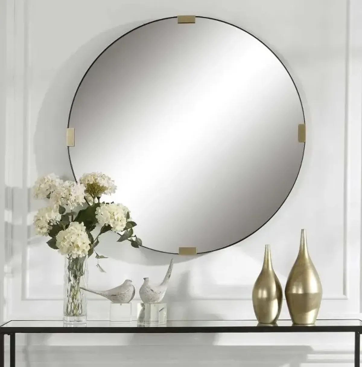 Uttermost Clip Satin Black Mirror