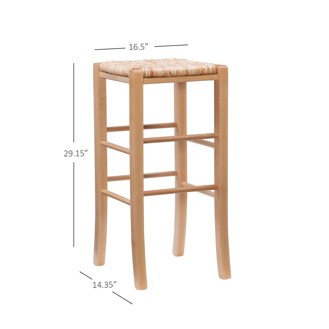 GIANNA BACKLESS BAR STOOL - NATURAL