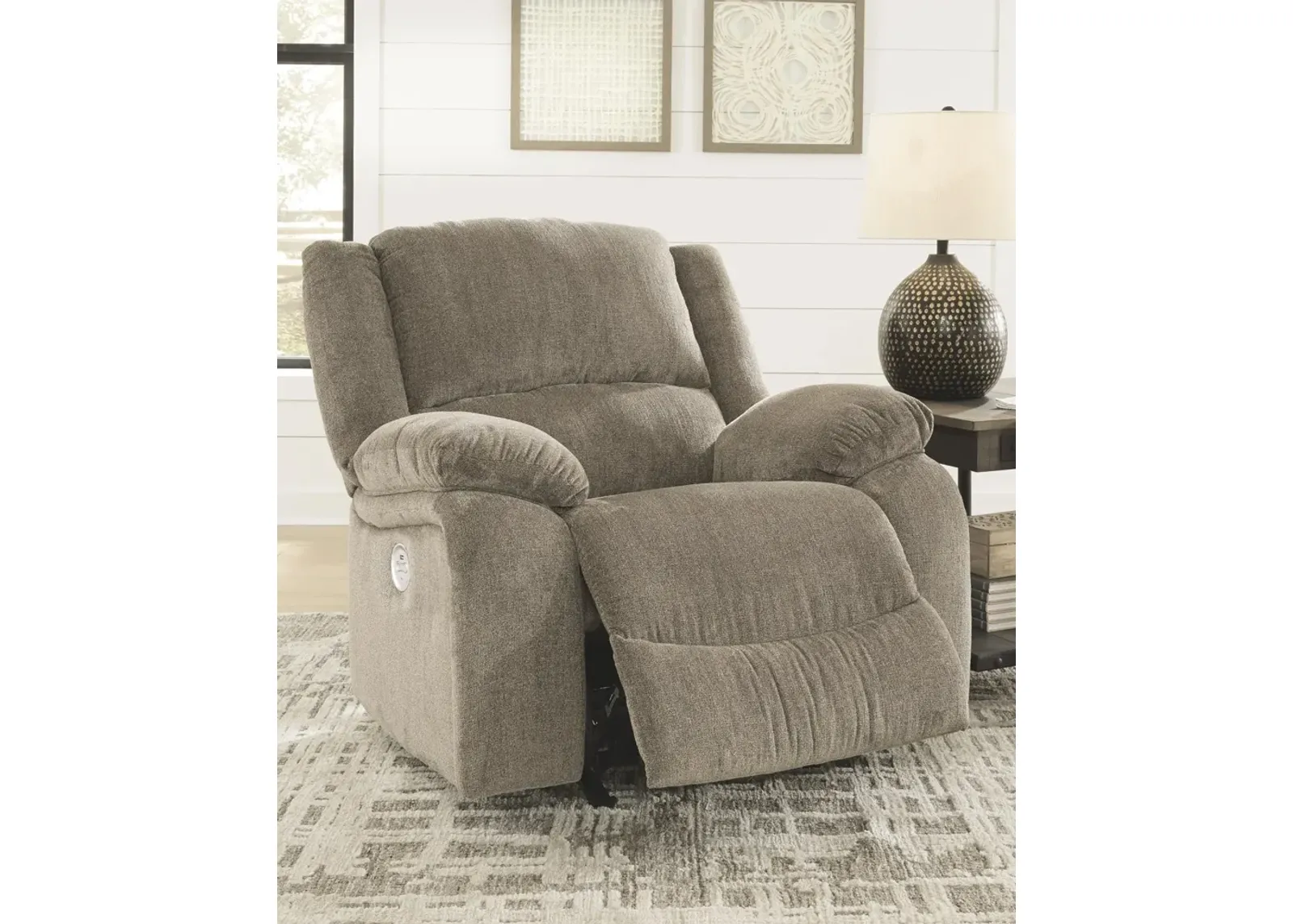 Draycoll Pewter Power Rocker Recliner