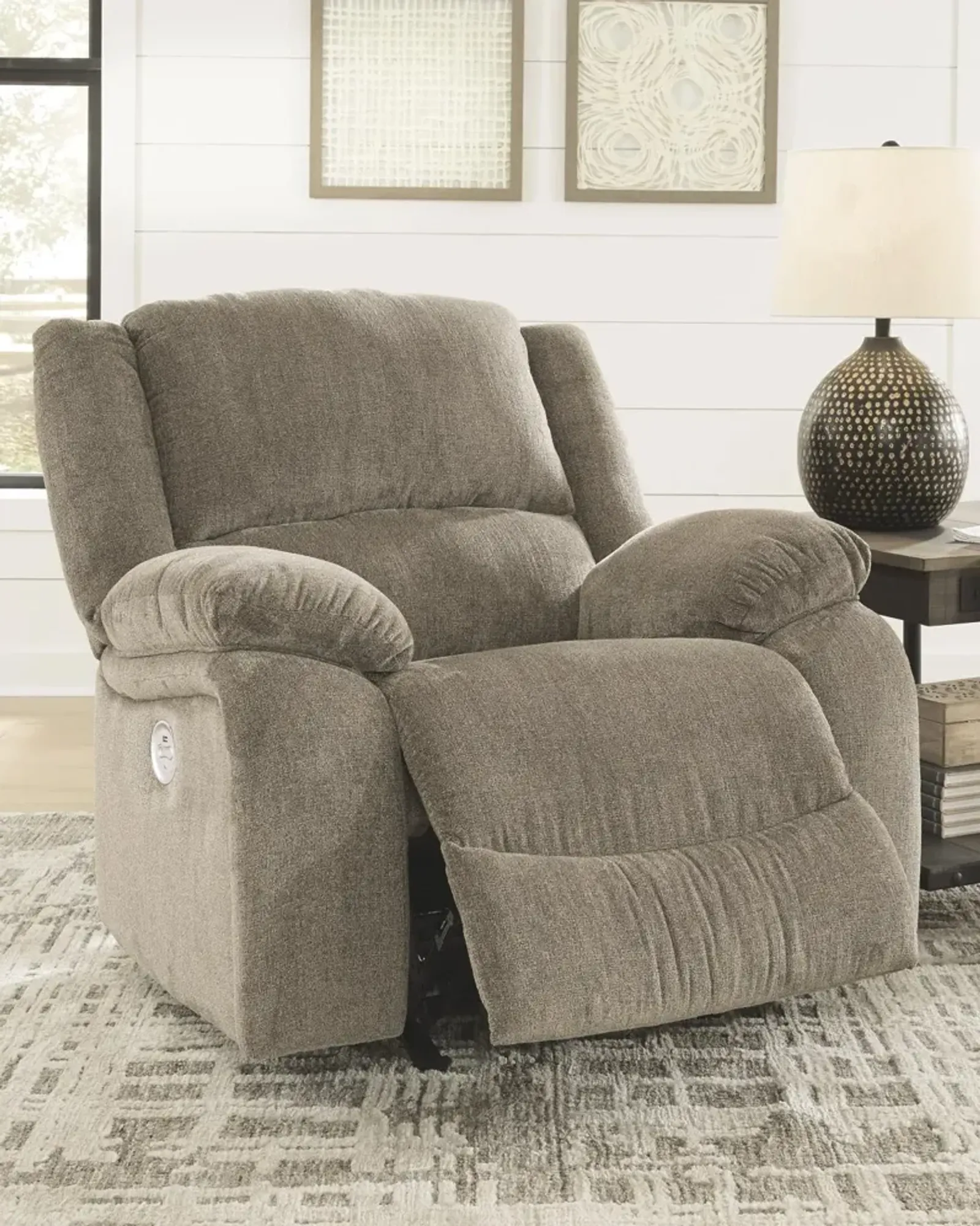 Ashley Draycoll Pewter Power Rocker Recliner