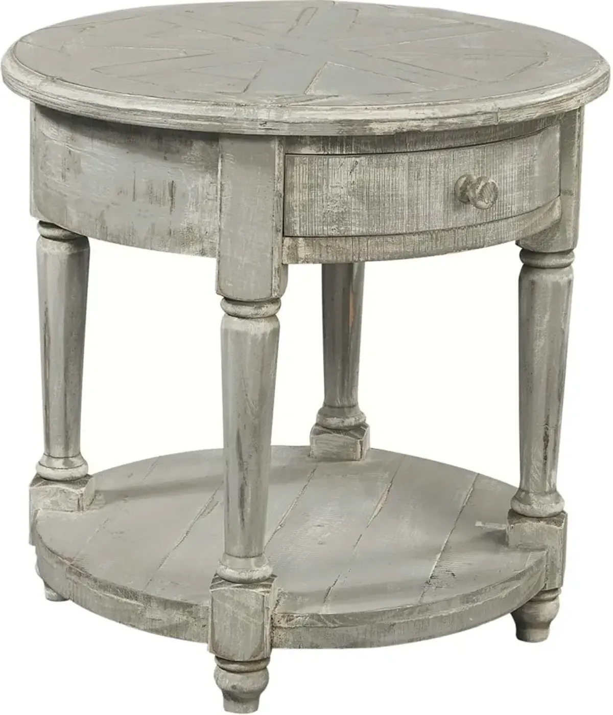 Aspenhome Hinsdale Greywood Round End Table