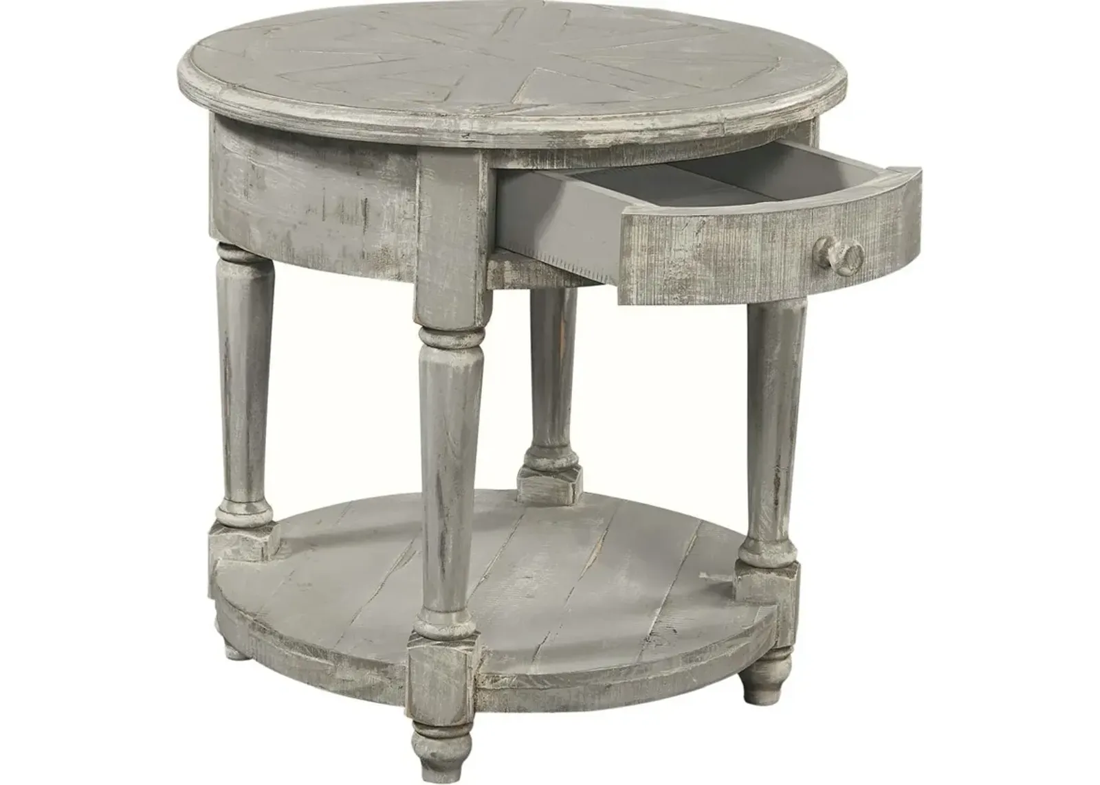 Aspenhome Hinsdale Greywood Round End Table