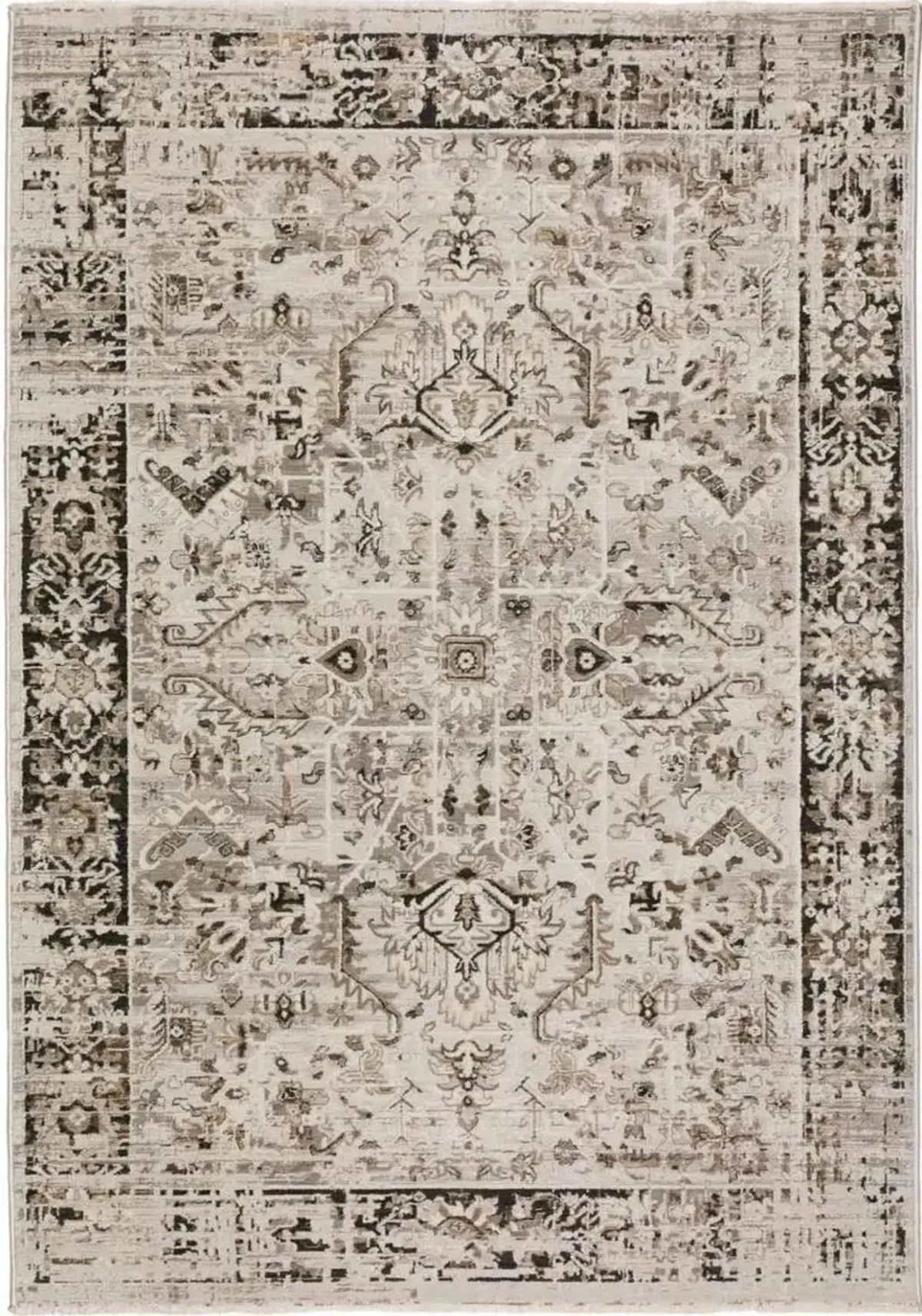 Dalyn Grandeur Grayscale Medallion Antalya5'X8' Area Rug