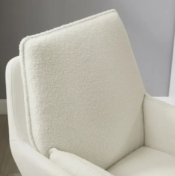Linon Maddie White Swivel Chair