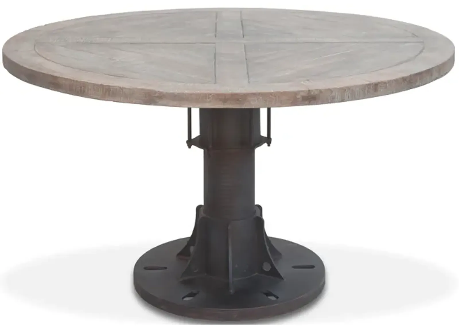 Home Trends Design Old Mill 54-Inch Round Reclaimed Teak Dining Table