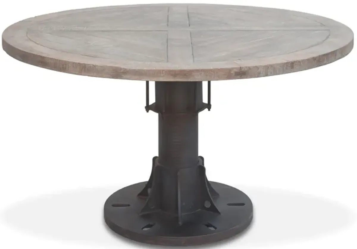 Home Trends Design Old Mill 54-Inch Round Reclaimed Teak Dining Table