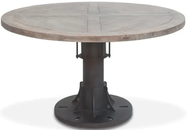 Home Trends Design Old Mill 54-Inch Round Reclaimed Teak Dining Table
