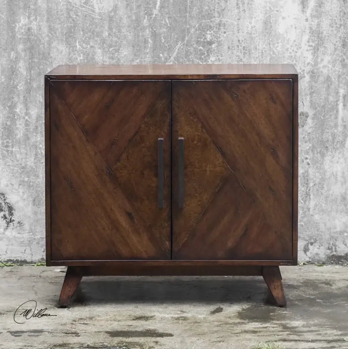 Uttermost Liri Mid-Century Mahogany Accent Cabinet