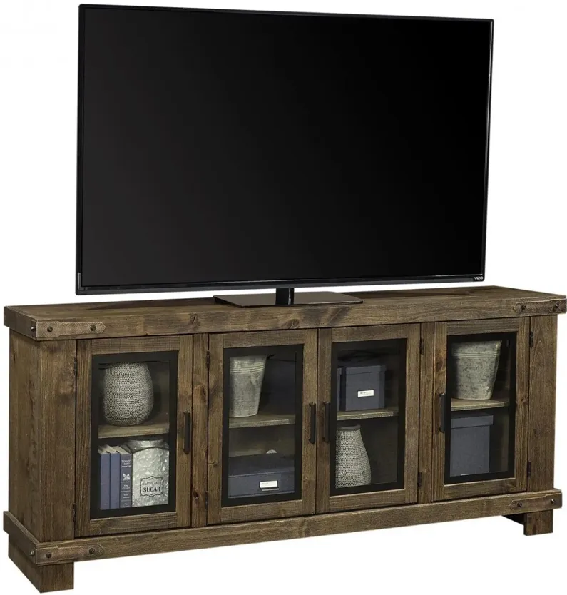 SAWYER BRINDLE TV STAND CONSOLE & HUTCH