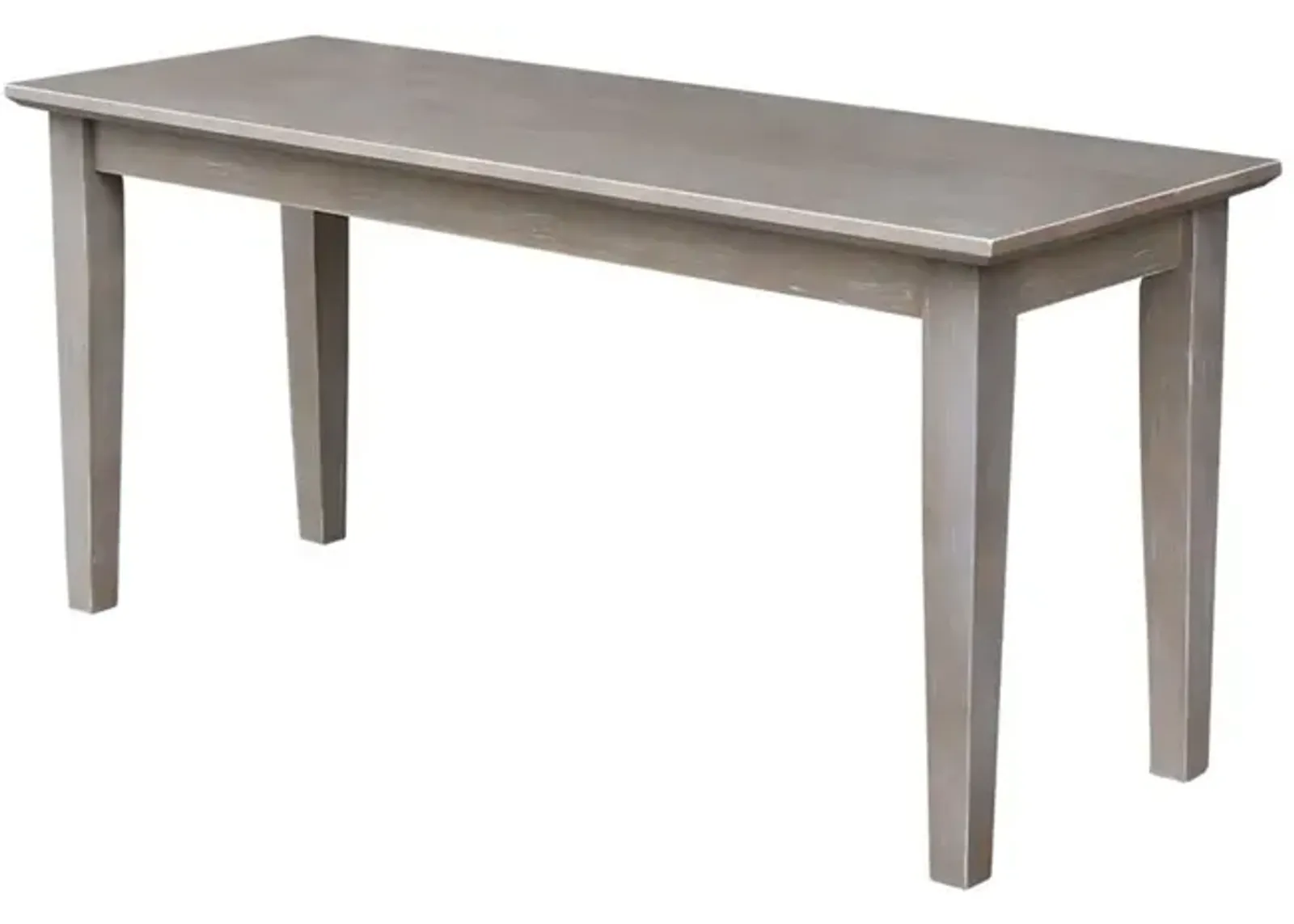 John Thomas Dining Essentials Shaker Bench in Taupe Gray