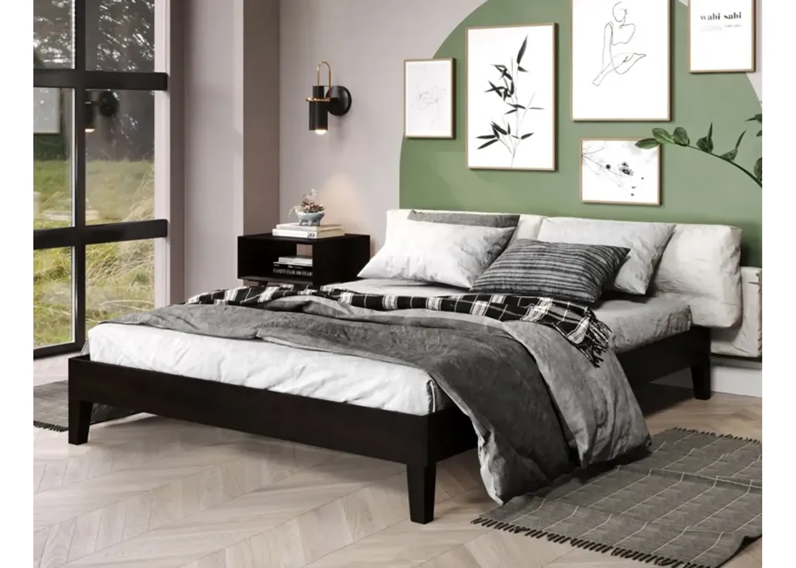 Steve Silver Nix Queen Platform Bed Black