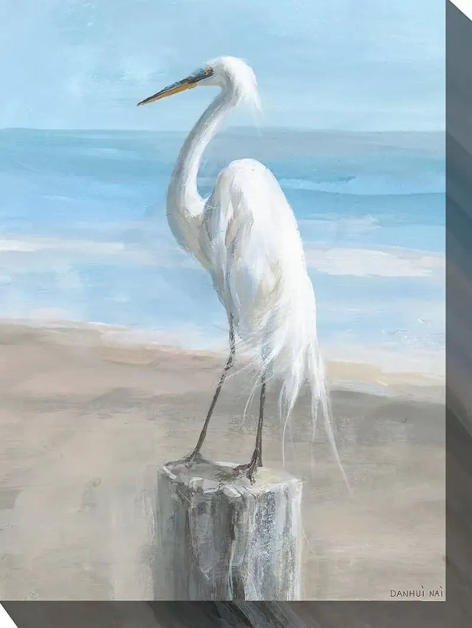 West of The Wind Egret by The Ocean 30X40 All Season Outdoor Canvas Art