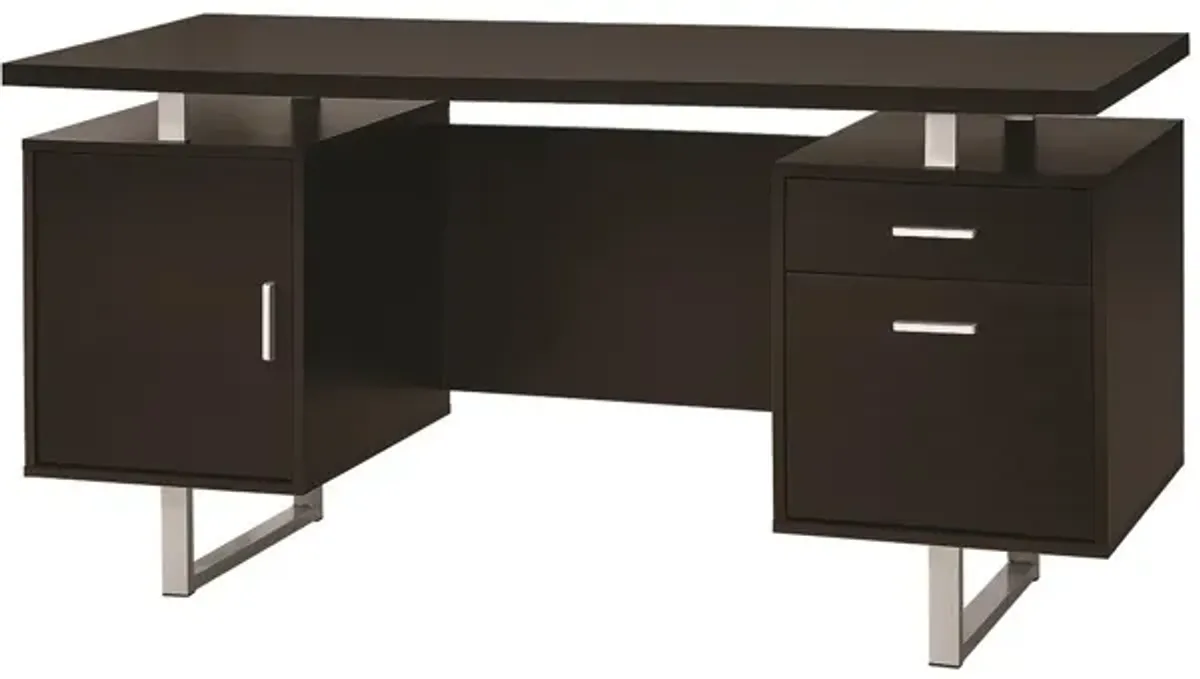 Coaster Lawtey 60 Inch 2-Drawer Office Computer Desk Cappuccino