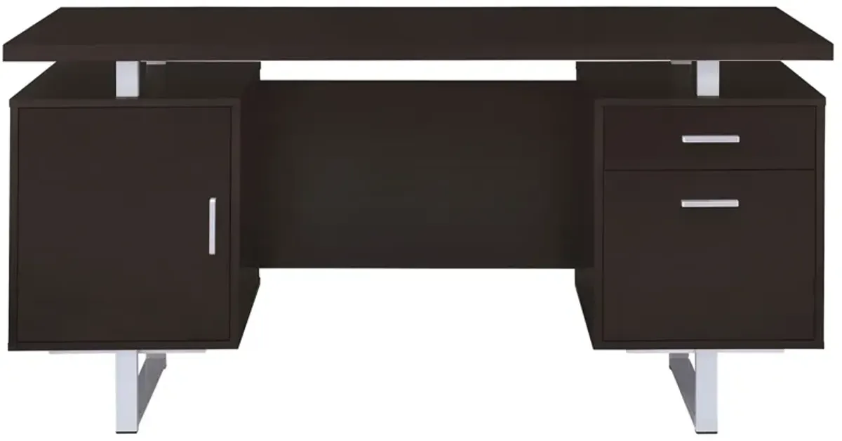 Coaster Lawtey 60 Inch 2-Drawer Office Computer Desk Cappuccino