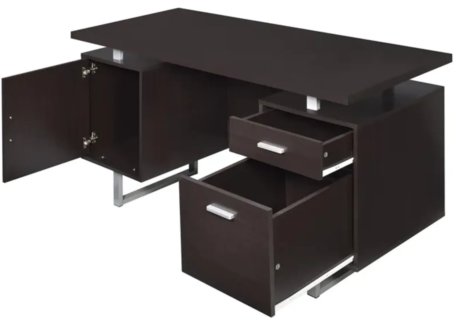 Coaster Lawtey 60 Inch 2-Drawer Office Computer Desk Cappuccino