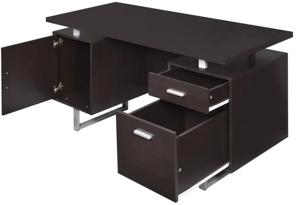 Coaster Lawtey 60 Inch 2-Drawer Office Computer Desk Cappuccino