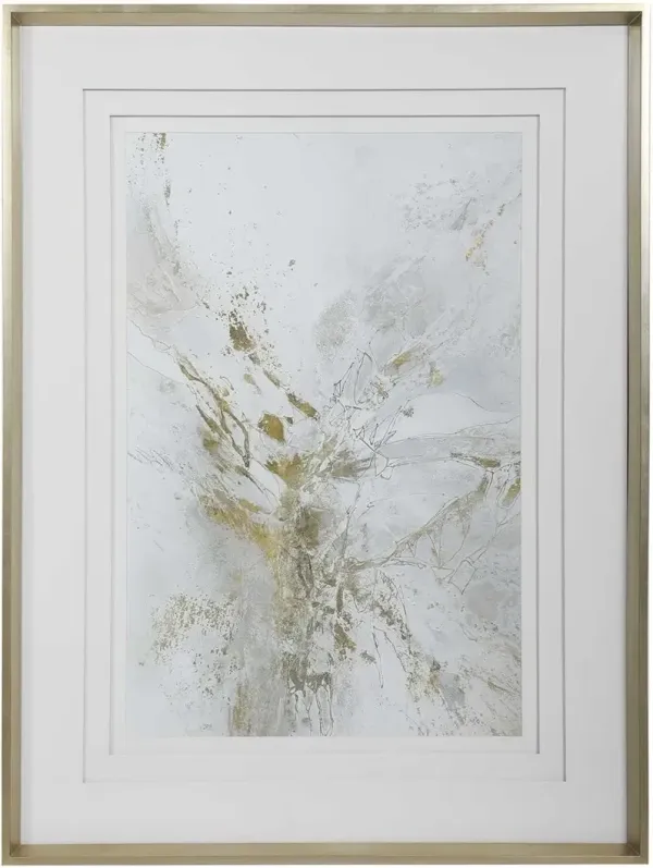 Uttermost Pathos Silver Leaf Framed Abstract Print