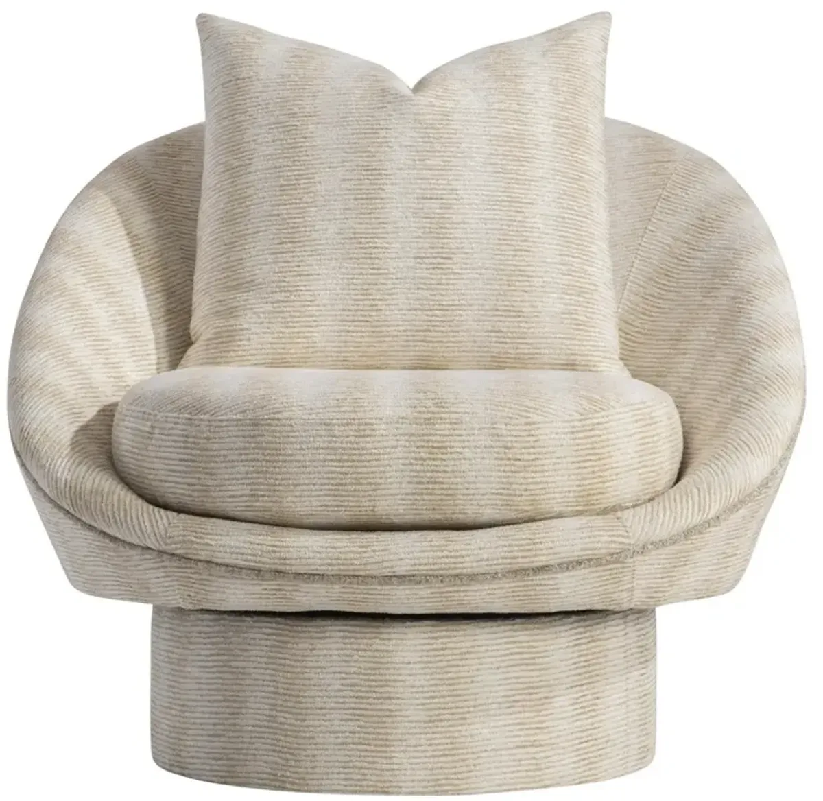 Bernhardt Lucia Fabric Swivel Barrel Chair