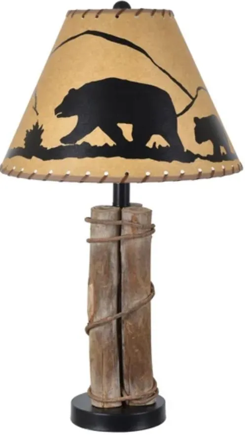 BEAR WALK BLACK/BROWN TABLE LAMP