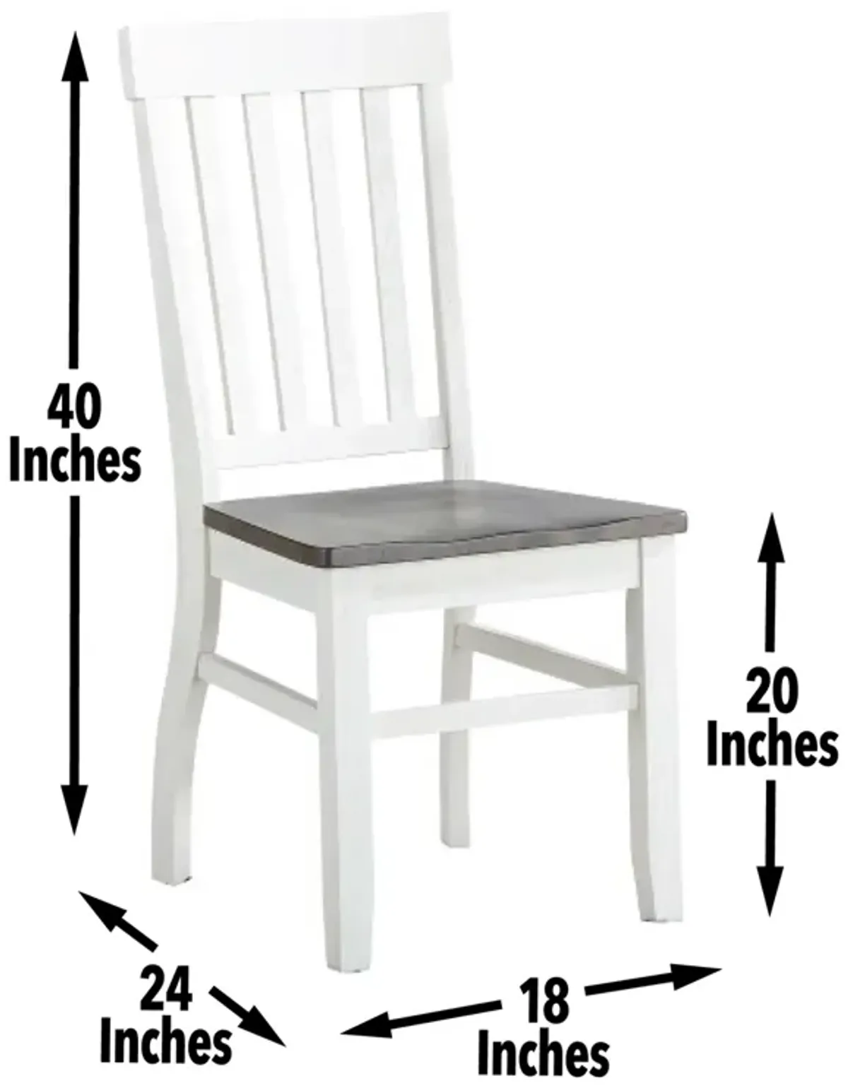 Steve Silver Caylie Two-Tone Ivory & Driftwood Side Chair