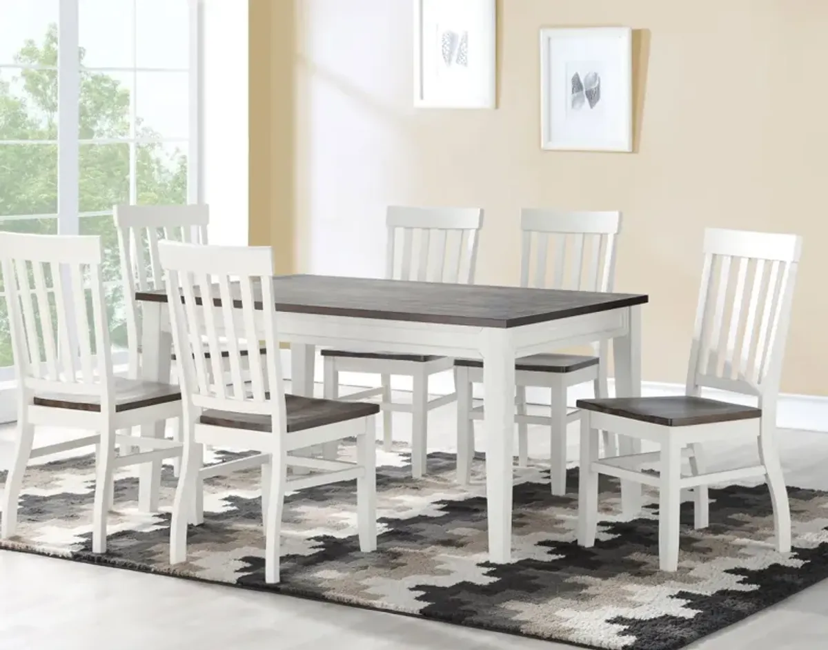 Steve Silver Caylie Two-Tone Ivory & Driftwood Side Chair