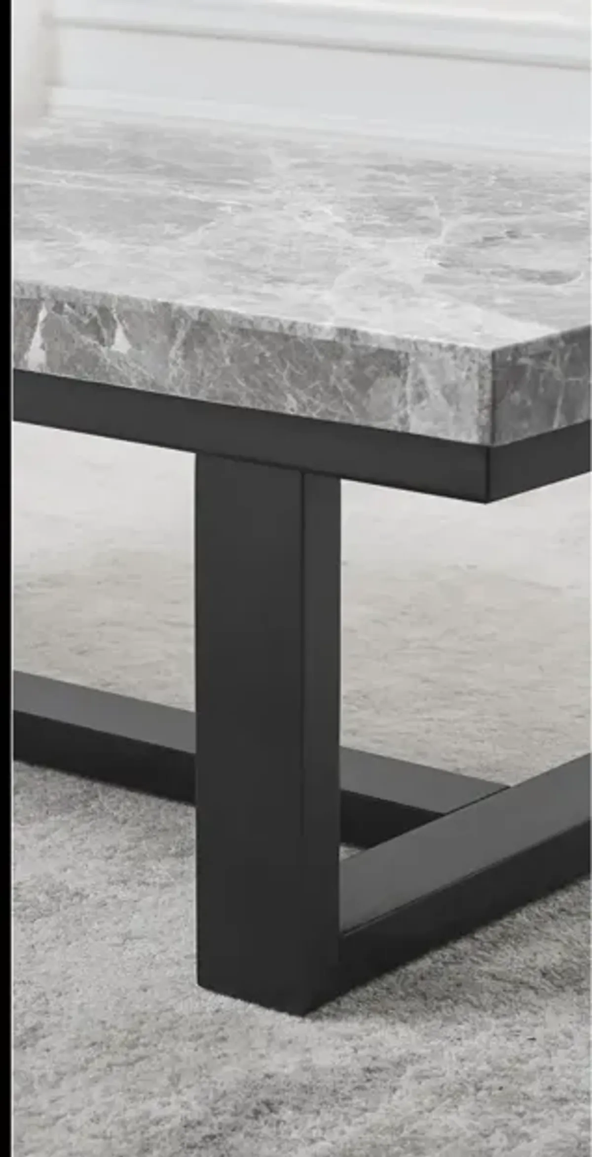 Steve Silver Lucca Gray Marble Sofa Table