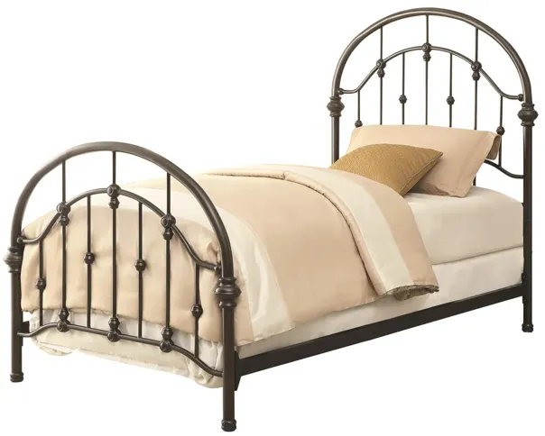 ROWAN TWIN METAL BED BRONZE