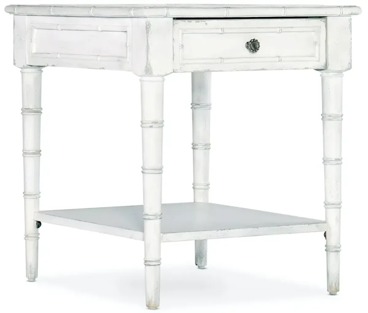 Hooker Furniture Charleston 1-Drawer White End Table