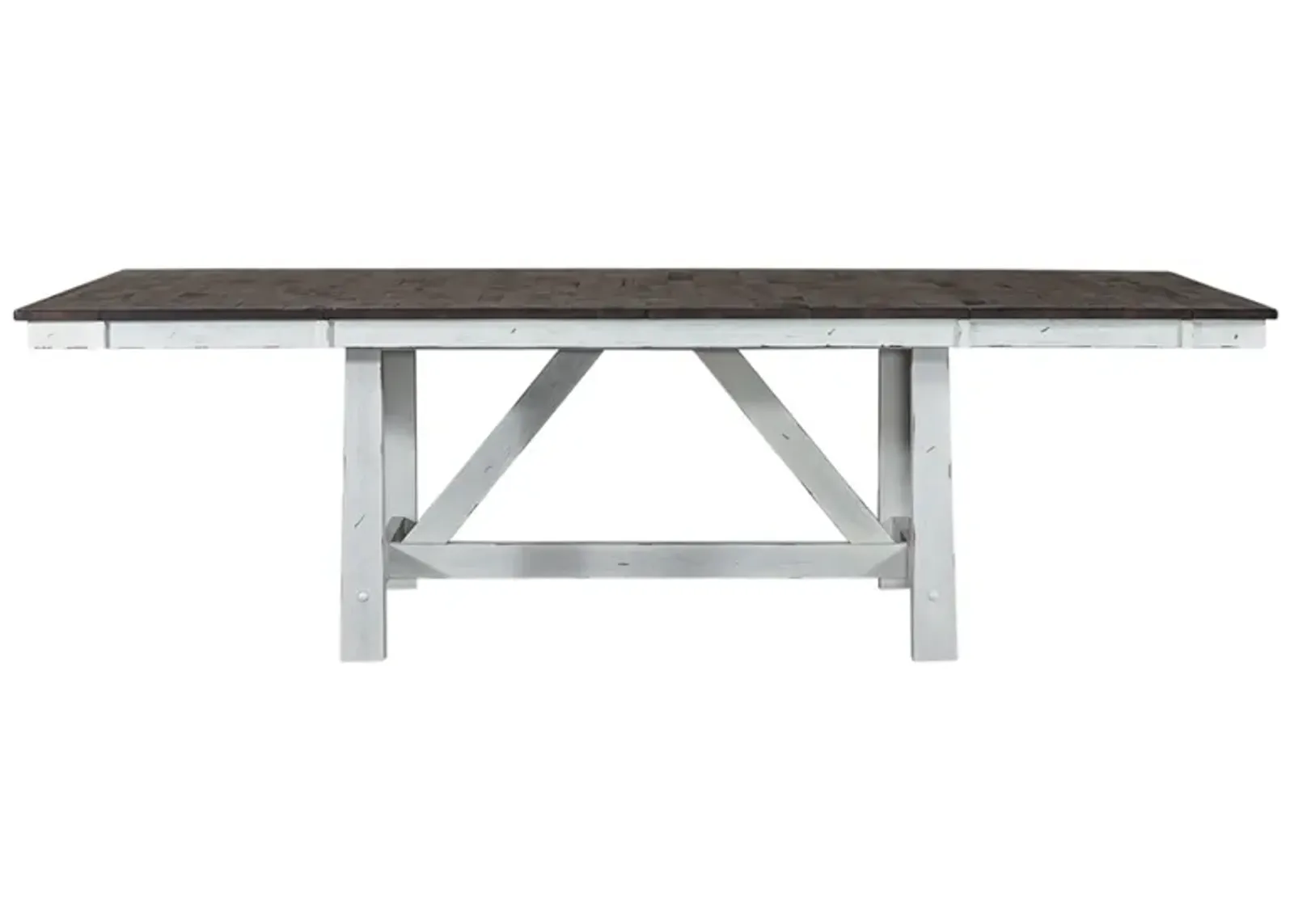 Liberty Furniture Farmhouse Two-Tone White Trestle Table