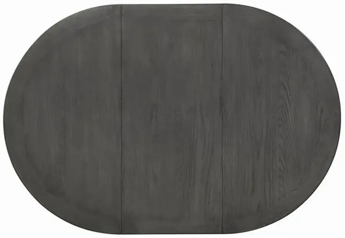 Coaster Lavon Oval 60 Inch Extension Leaf Dining Table Medium Grey