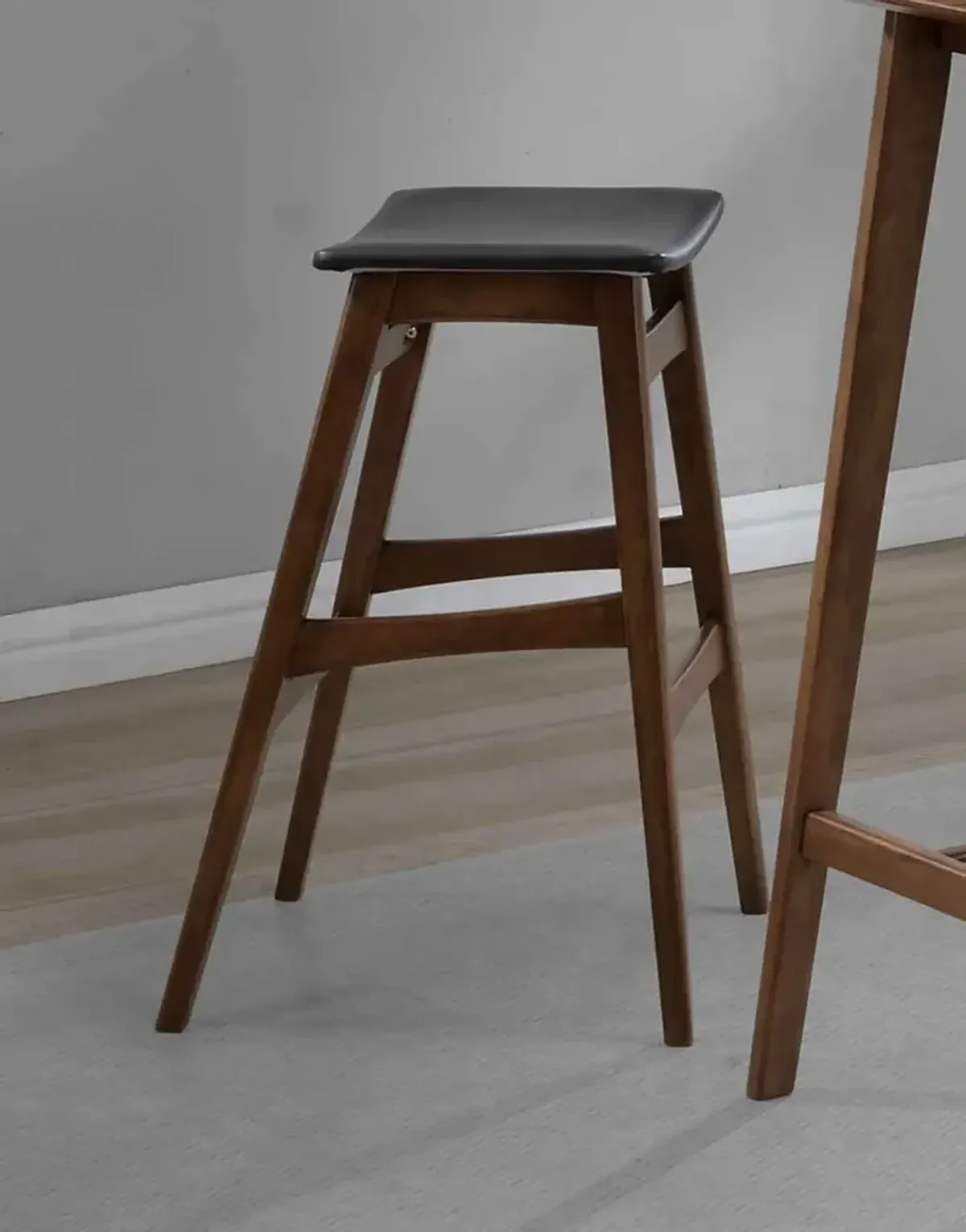 Coaster Finnick Cushioned Backless Bar Stool Walnut